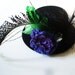 Glamorous hair mini hat burlesque style..