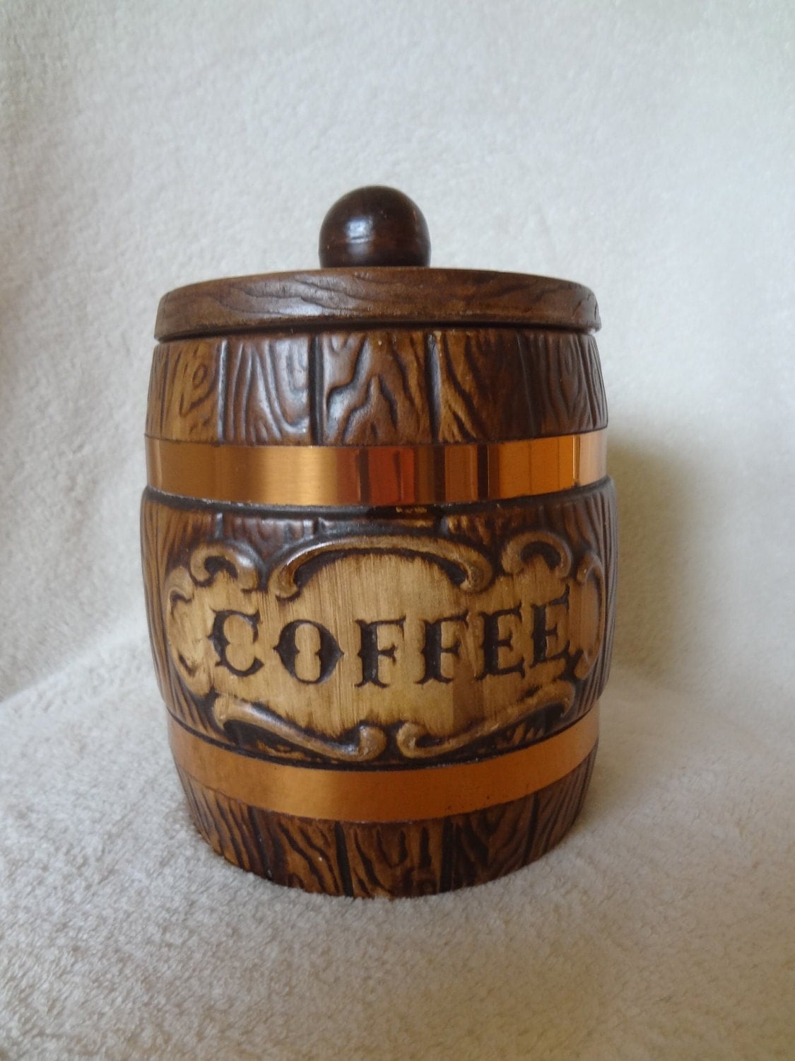 Vintage Barrel Coffee Canister