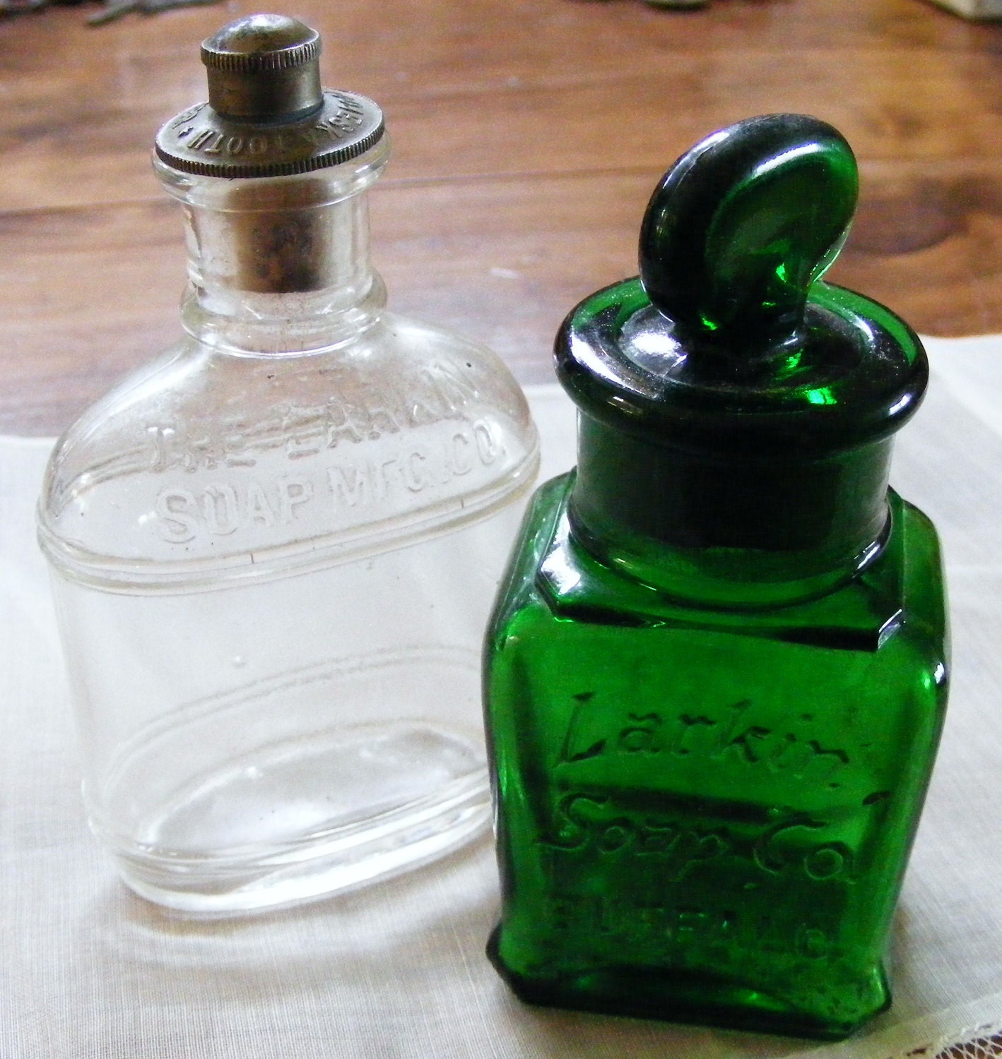 Antique vintage Larkin Soap Company Bottles