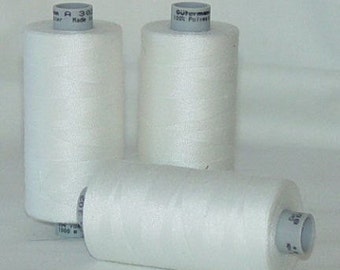 GUTERMANN Mara 100 Polyester Thread ONE (1) Spool 1,094yd WHITE 800