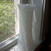 1950's dreamy opaque white milkglass vase with indented diamond design