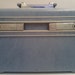1960's powder blue and chrome Samsonite train case with powder blue satin lining