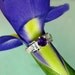 Amethyst Ring White Topaz and Sterling Silver