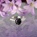 Deep Purple Grape Colored Rich Natural Spinel And White Topaz Sterling Silver Ring by green gem