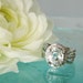 Captivating one of a kind Ice Blue Aquamarine and Blue Topaz Sterling Silver Ring