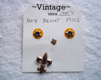 Set of 4 Vintage Boy Scout Pins