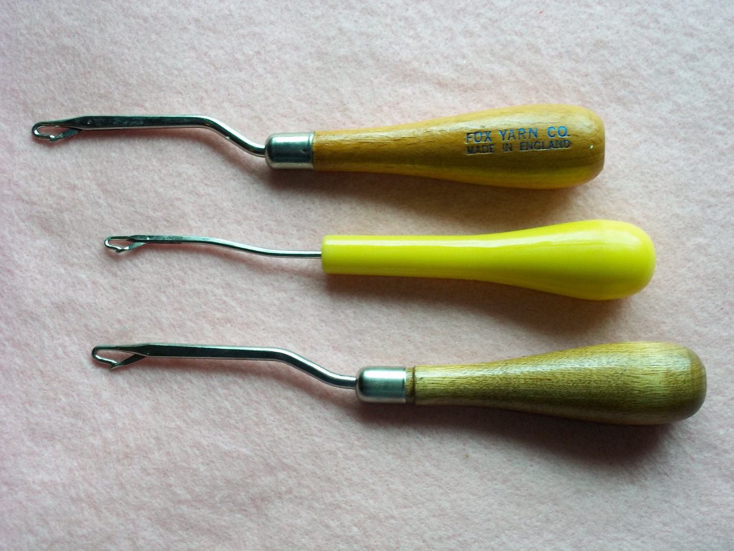 Lot of 3 Vintage Rug Hooking Tools