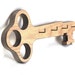 KEY RACK / STORAGE / Skeleton Key / Wood Burned
