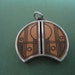 vintage modernist sterling silver pendant panton era silver-forge art piece