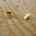 Handmade tubular small gold Stud earrings ( matte-gold plated 24K), gold stud earrings