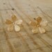 Flower gold stud earrings earrings by Peshka, gold stud earrings
