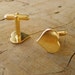 Gold Hearts Cuff links, Wedding Cufflinks, Bridegroom Cufflinks, Cufflinks Heart Style.