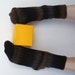 RESERVED for Stephanie Hand knitted women's fishnet Socks Superwash wool brown