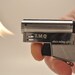 Working Z M Q Butane Gun Lighter Keychain Flashlight