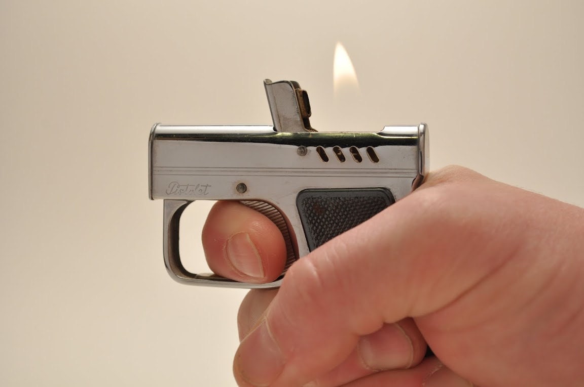 Working Pistolet Gun Lighter by ADelightfulFind on Etsy