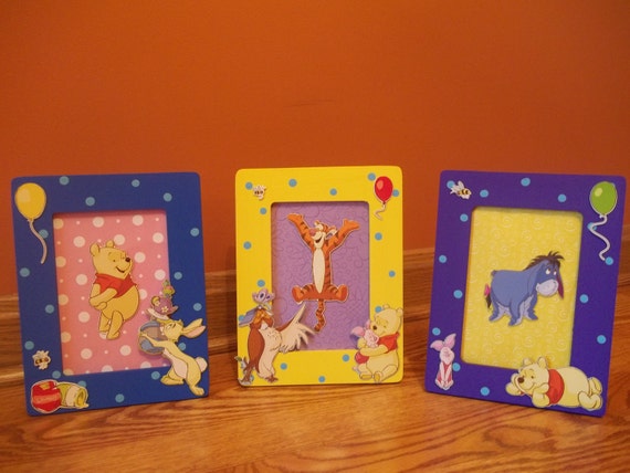 Items similar to Winnie the Pooh Photo Frame Party Decorations on Etsy