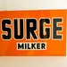 RESERVED FOR BECKY:) Antique Surge Milker Tin Metal Advertising Sign