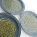Three Stoneware Glazed Plates Mod Dinnerware