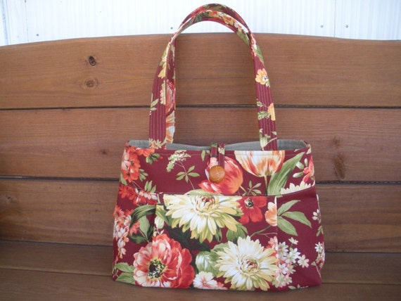 Fabric Handbag Purse Fabric Bag Accessories by creationsbyellyn