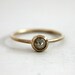 Icy yellow rose cut diamond engagement ring. 18K. Little yellow bird. Aya.