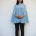 VTG 60s baby blue Crowley's knit sweater cape capelet / Summer Shrug