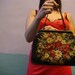 RESERVED Vtg 50s Needlepoint Handbag / Floral Tapestry / Double Sided