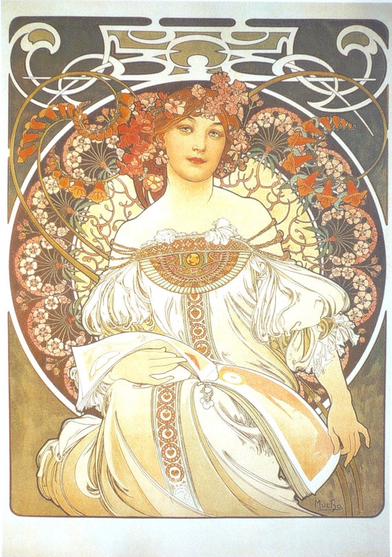 Alphonse Mucha Advertising Poster French Art nouveau Woman