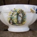 Vintage French cafe au lait bowl bol LIMOGES w holy virgin Mary Saint Lourdes, antique Limoge 1930's, France, handpainted kitchenware decor