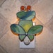 Getting Froggy Whimsical Stained Glass Frog Night Light - Orange Swirl Eyes