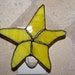 Starfish Night Light in Yellow Wispy Translucent Glass - Handcrafted Authentic Stained Glass