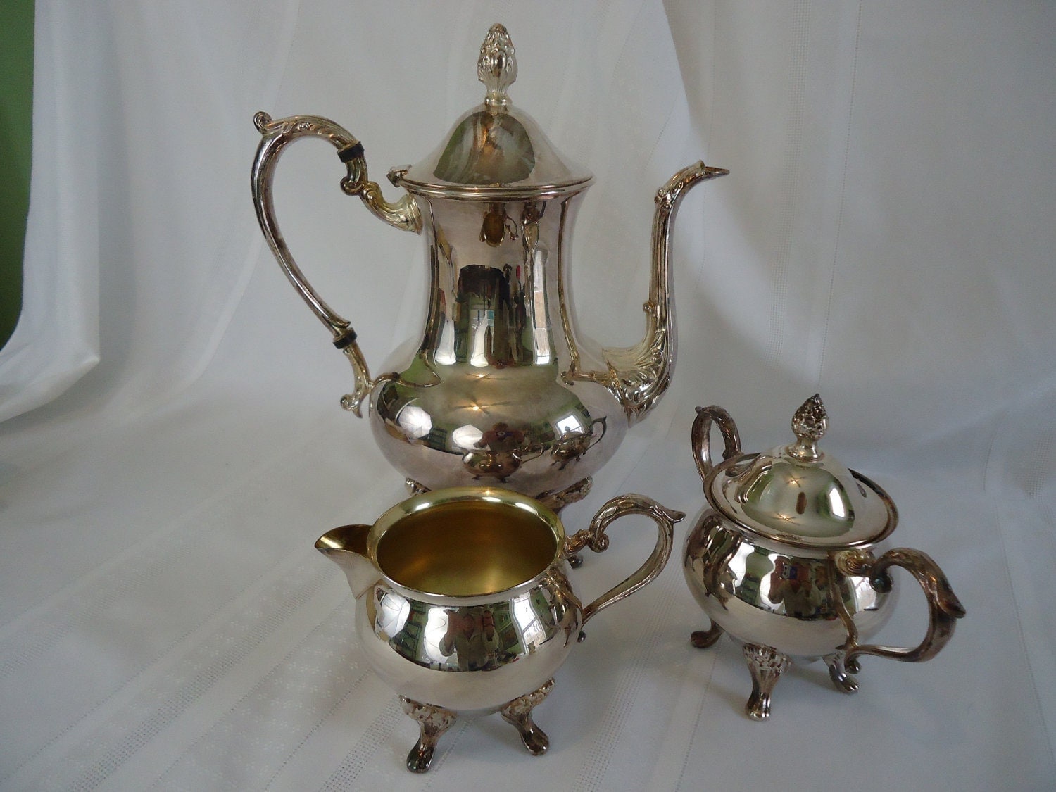 tea sugar coffee set Sheridan on set Etsy similar tea plate to Vintage Items silver