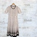 10% SALE The Vintage Op Art Chevron & Dots Dress S or M