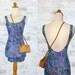 The Vintage 80's Abstract Low Back Bodycon Dress XS or S