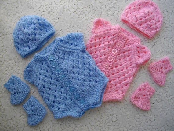 Knitting PATTERN No. 10 Premature Baby or 16 inch by DollieBabies