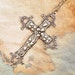 Cross Necklace - Large Floral Cross Necklace