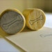 Dog Bone Rubber Stamp - Small Stamp- Round 3/4" or 2.2cm on Reclaimed Wood Mount