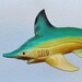Vintage Lacquer Shark Wall Art, Unique Beach Decor