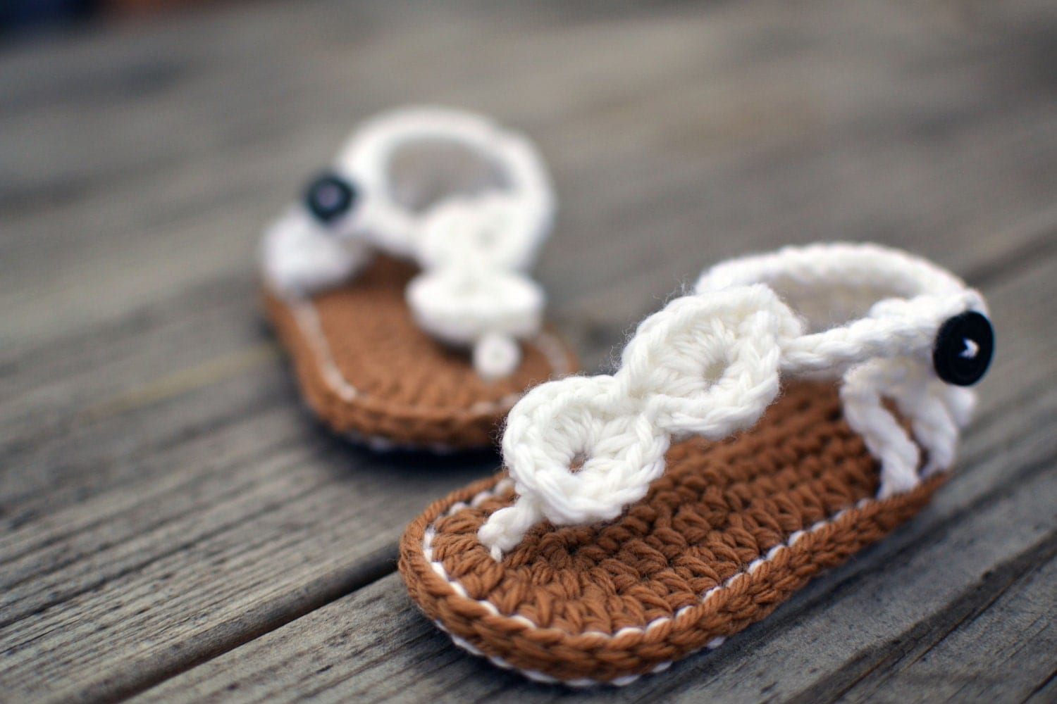 Hand Crochet Baby Booties White Baby Sandals by Innov8iveKnits