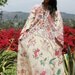 L/XL Stunning Tree Of Life Vintage Indian Cotton Kaftan Dress Circa 1970s Bohemian Beauty