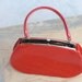 Womens Vintage Red 1950s Handbag Patent Leather Look