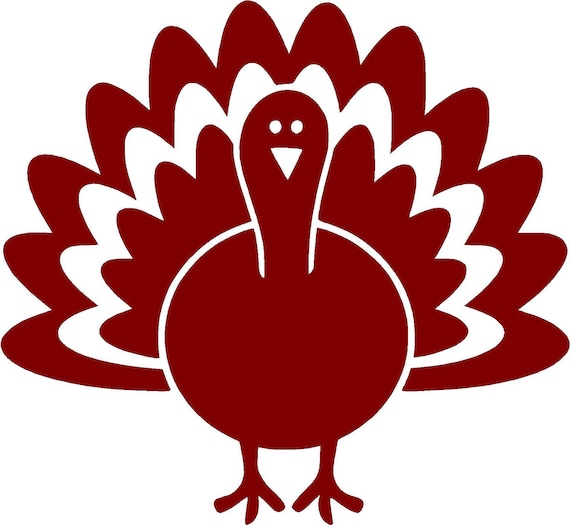Items Similar To Vinyl Wall Decal Turkey Thanksgiving On Etsy
