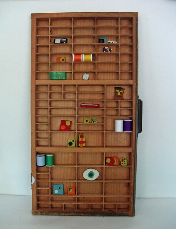 Letterpress Printers Drawer Tray Display Antique Vintage