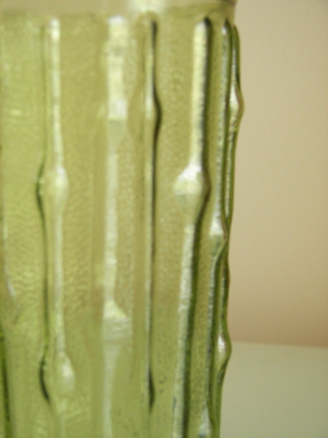 Vintage Green Bumpy Drinking Glass