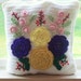 Decoritive Handmade Crochet Pillow - Spring Summer Flower Designs - One Pillow