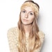 Gold Crushed Velvet Stretch Turband Turban Headband