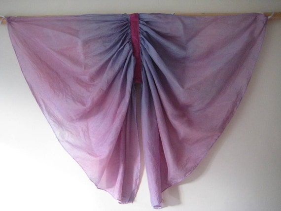 Wings wings to Butterfly how silk butterfly   Red  Purple make silk  small