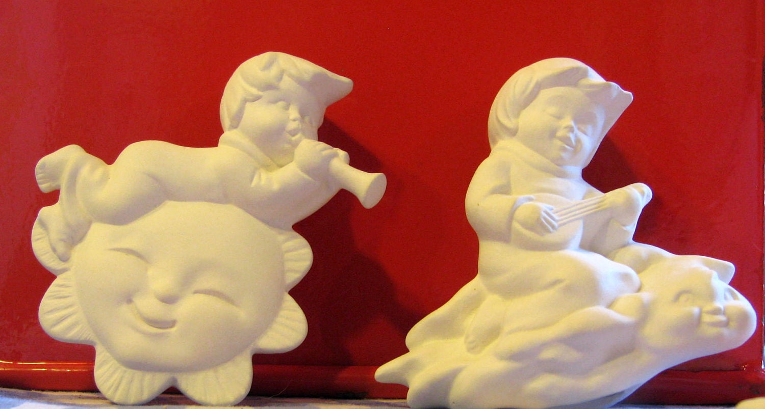ceramic bisque christmas ornaments set of 2 by bontomceramics ceramic bisque christmas ornaments set of 2 by bontomceramics