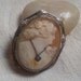 Vintage 1920's Cameo, White Gold 14K filigree, diamond, brooch or on a chain, Stunning Art Piece