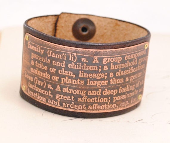 items-similar-to-bracelet-dictionary-definition-family-love-etched