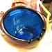 cool vintage big blue mid century eames era sphere ORB VIKING GLASS ashtray